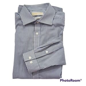 MICHAEL Kors Slim Fit Men Stripes Button Down Dress Shirts